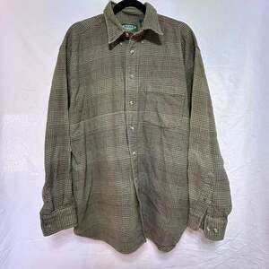 VTG Arcadia Rustic Simplicity Houndstooth Plaid Button Down L Grandpacore Grunge